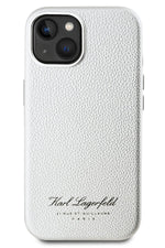 Karl Lagerfeld Hotel iPhone 15 Kılıf Gümüş Gri  Karl Lagerfeld