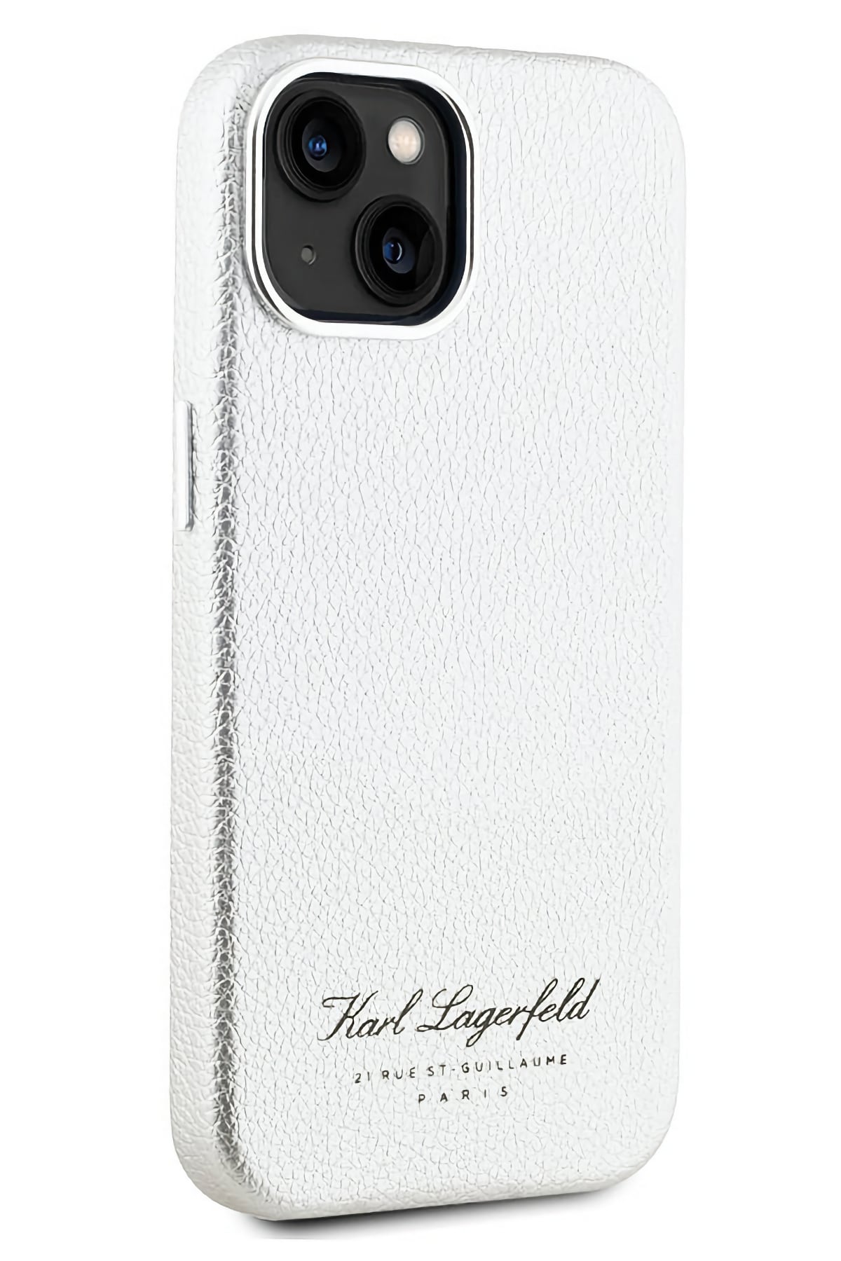 Karl Lagerfeld Hotel iPhone 15 Kılıf Gümüş Gri  Karl Lagerfeld