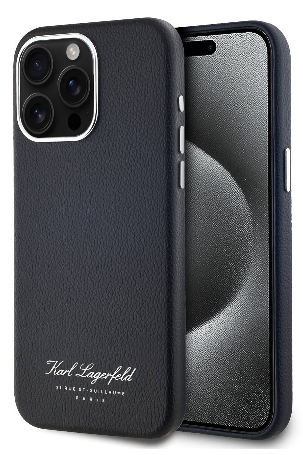 Karl Lagerfeld Hotel iPhone 15 Pro Kılıf Siyah  Karl Lagerfeld