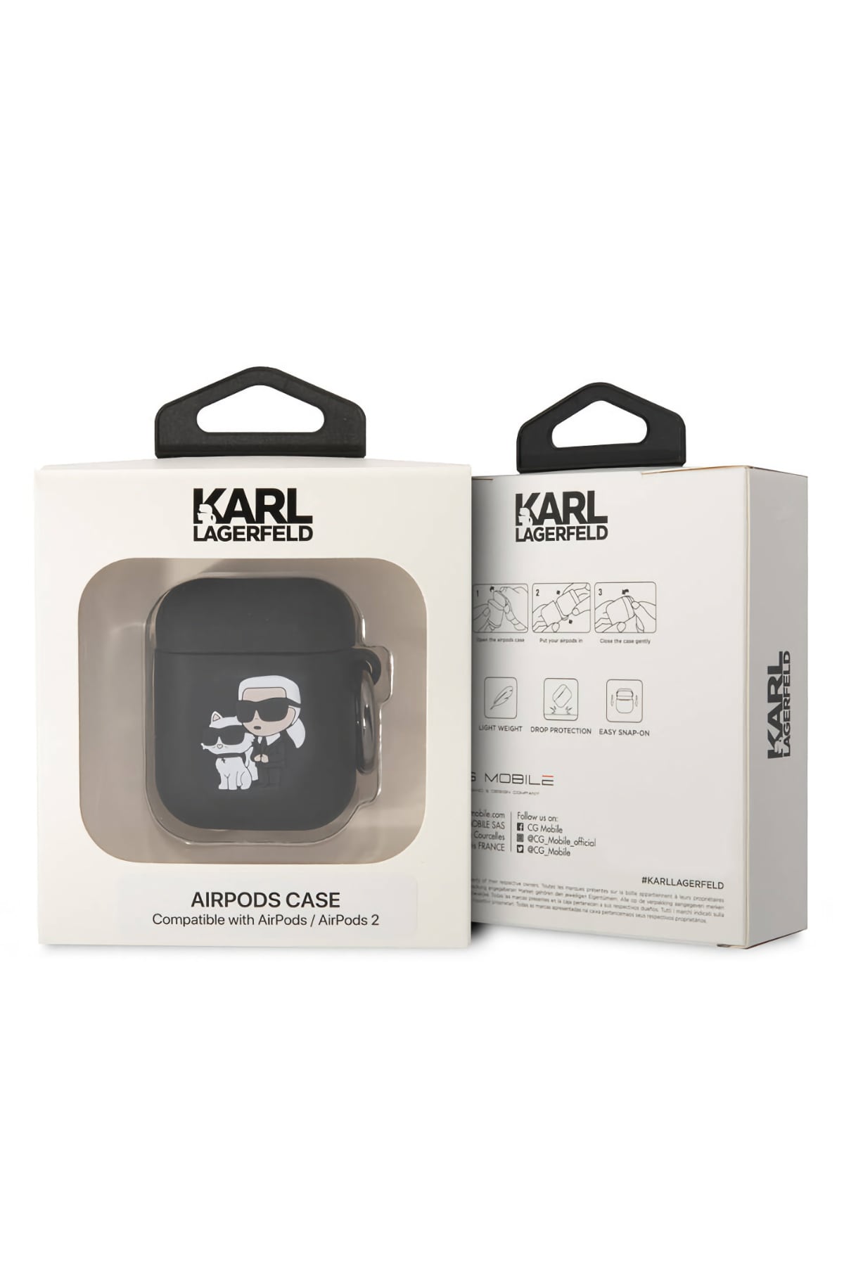 Karl Lagerfeld Karl & Choupette Apple Airpods 2. Nesil Kılıf Siyah  Karl Lagerfeld