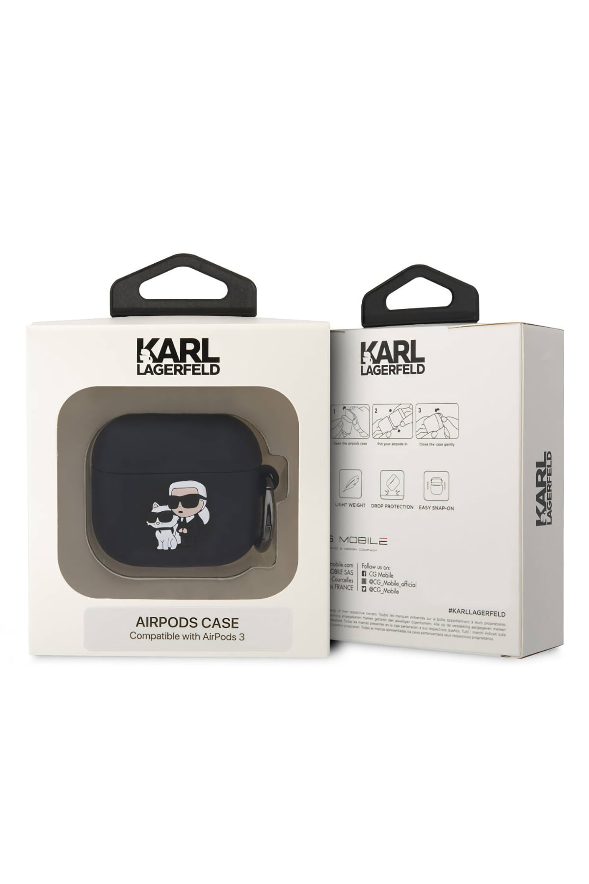 Karl Lagerfeld Karl & Choupette Apple Airpods 3. Nesil Kılıf Siyah  Karl Lagerfeld