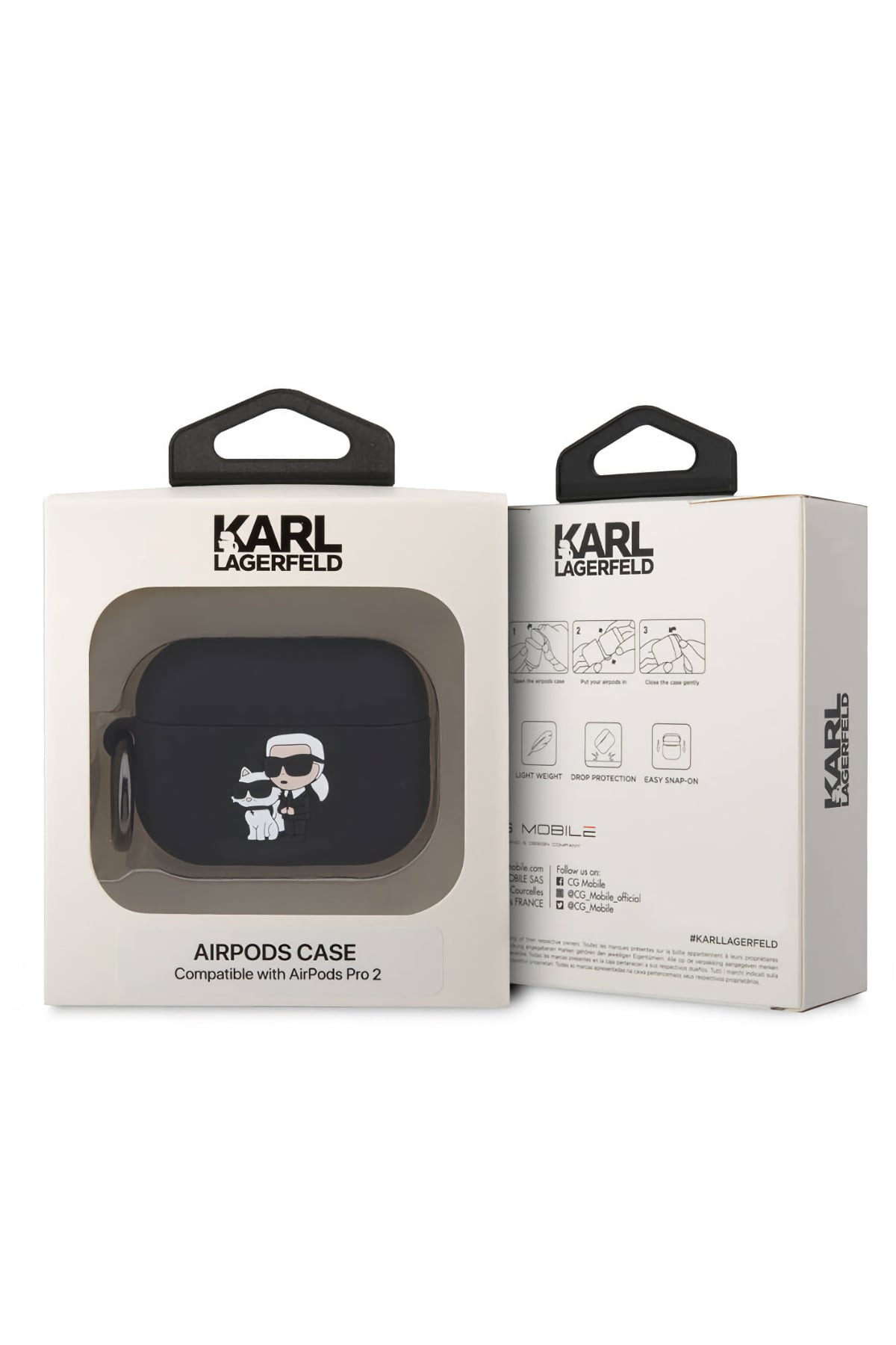 Karl Lagerfeld Karl & Choupette Apple Airpods Pro 2. Nesil Kılıf Siyah  Karl Lagerfeld