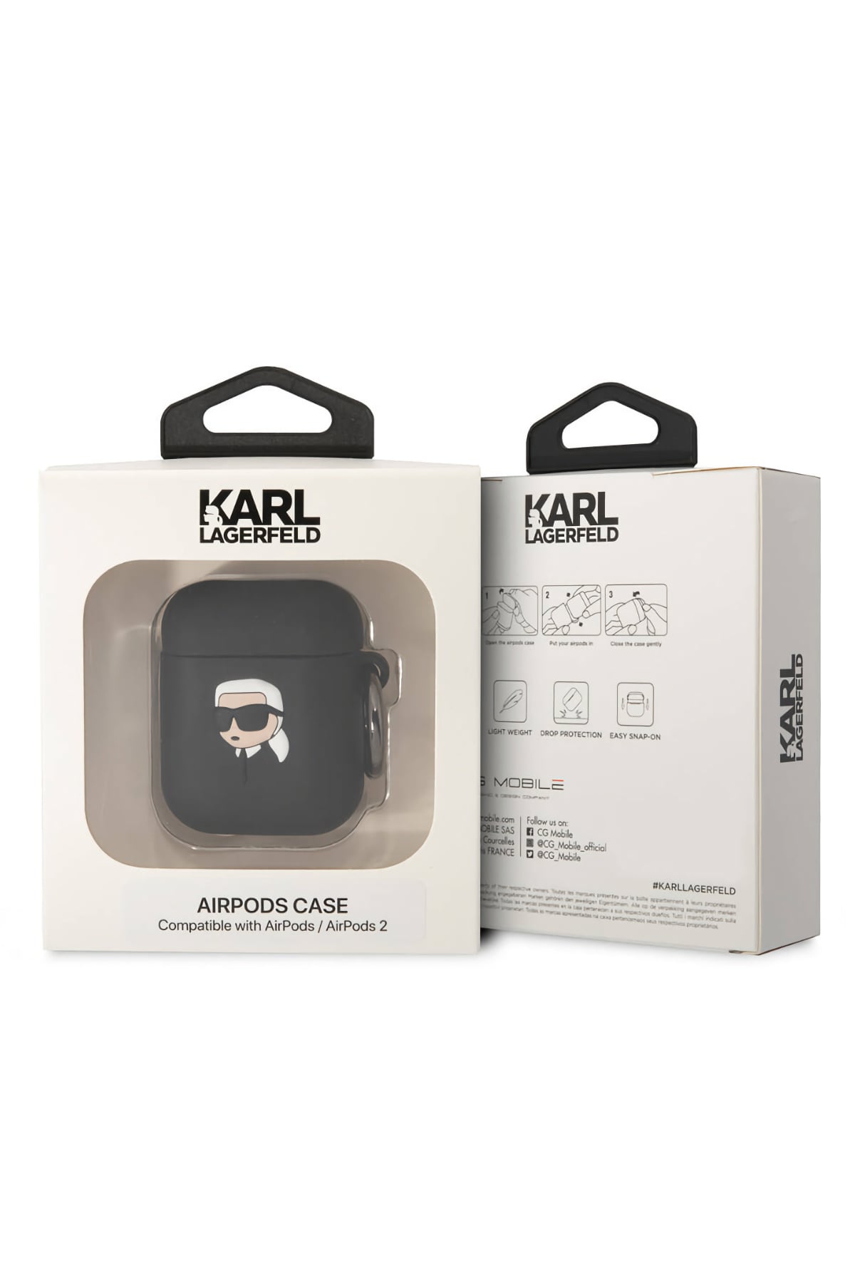 Karl Lagerfeld Karl Head Apple Airpods 2. Nesil Kılıf Siyah  Karl Lagerfeld