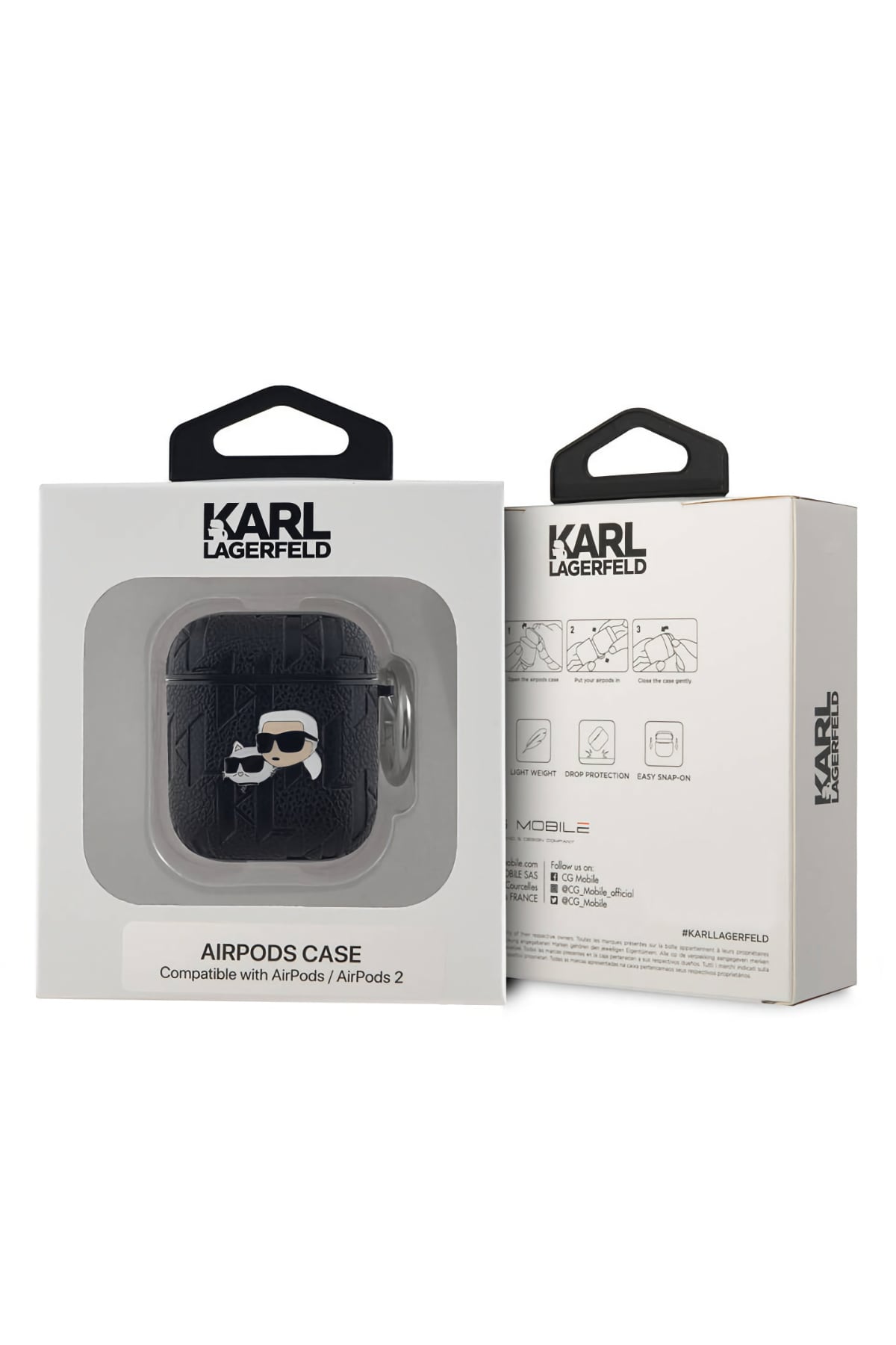 Karl Lagerfeld Monogram Apple Airpods 2. Nesil Kılıf Siyah  Karl Lagerfeld