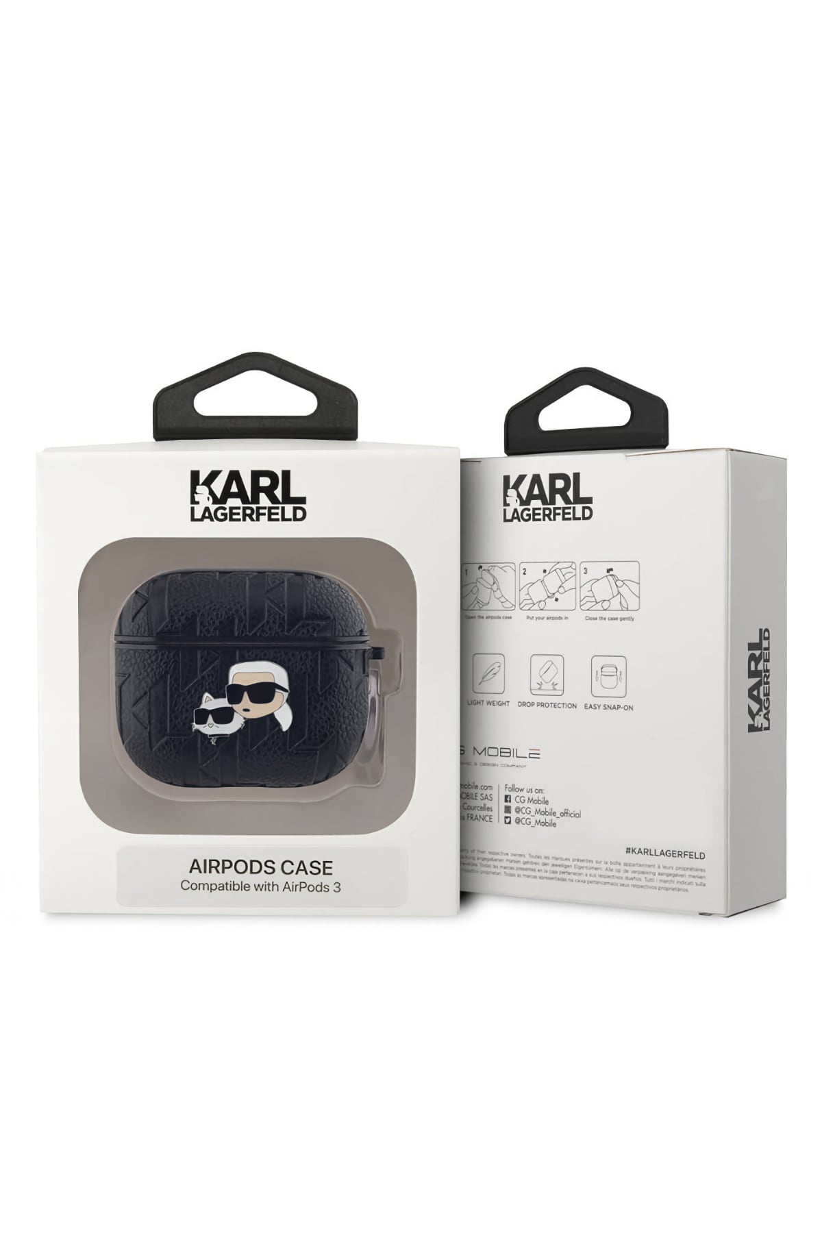 Karl Lagerfeld Monogram Apple Airpods 3. Nesil Kılıf Siyah  Karl Lagerfeld