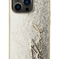 Karl Lagerfeld Rhinestones iPhone 14 Pro Max Kılıf Gold  Karl Lagerfeld