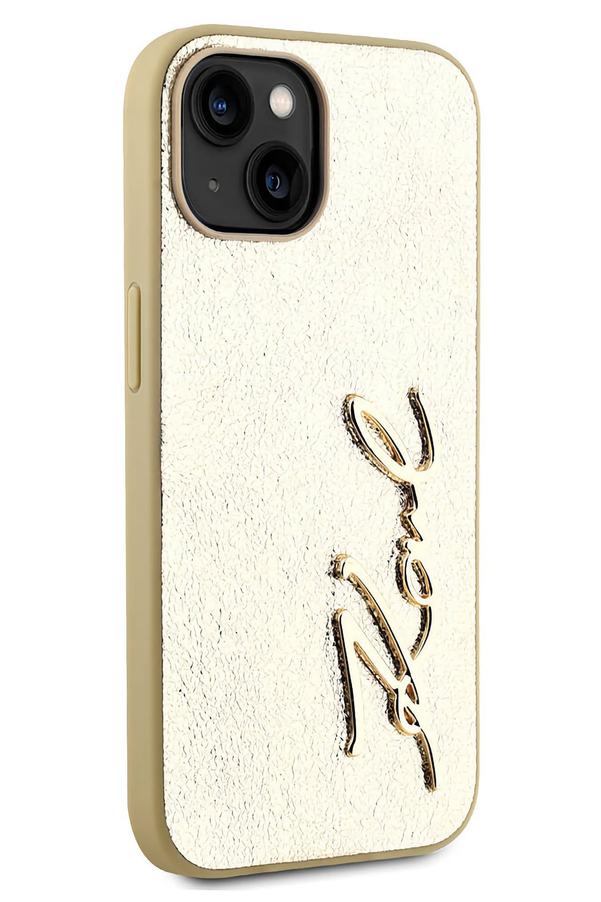 Karl Lagerfeld Rhinestones iPhone 15 Kılıf Gold  Karl Lagerfeld