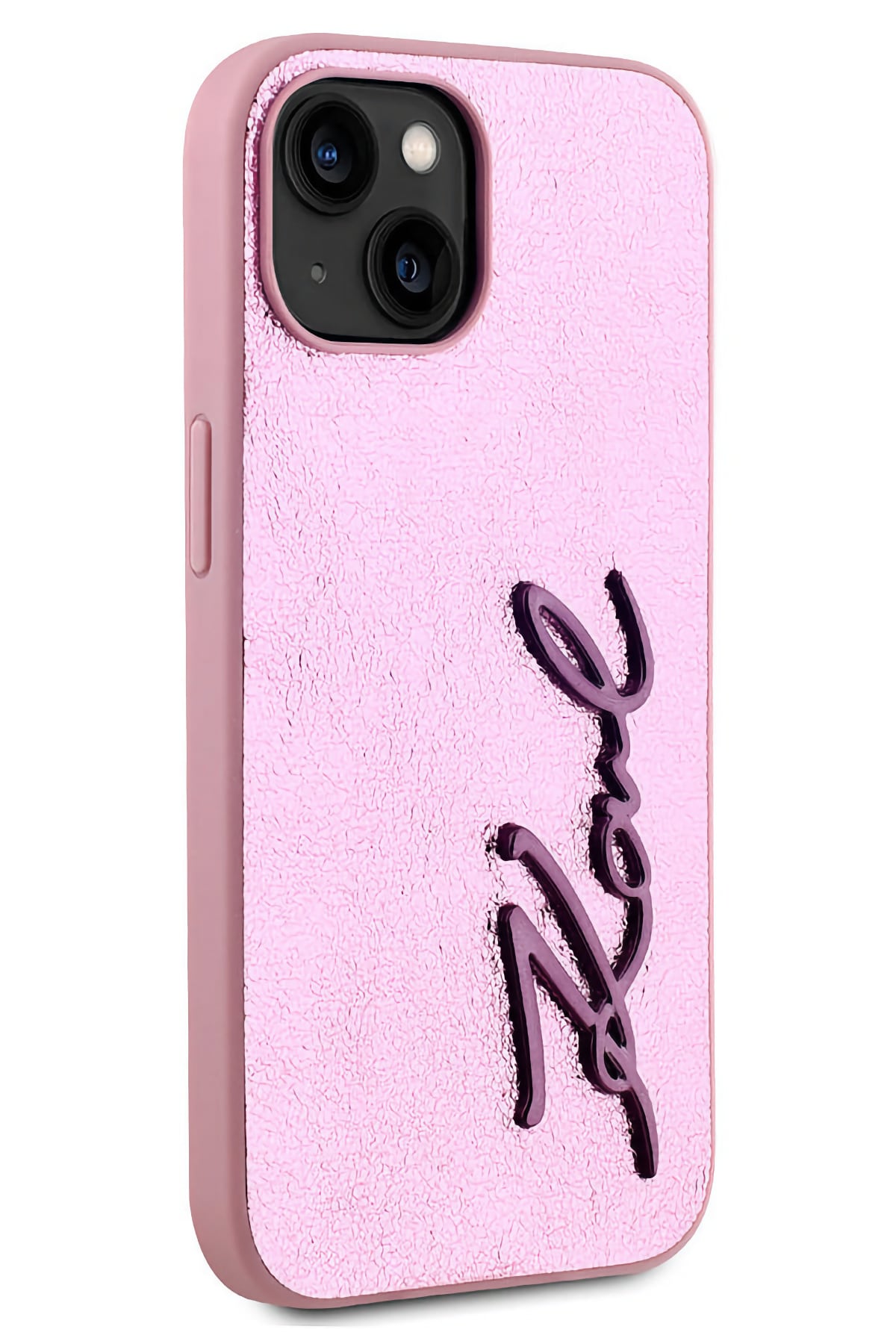 Karl Lagerfeld Rhinestones iPhone 15 Kılıf Pembe  Karl Lagerfeld