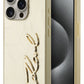 Karl Lagerfeld Rhinestones iPhone 15 Pro Max Kılıf Gold  Karl Lagerfeld