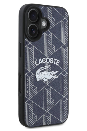 Lacoste Vintage iPhone 16 Magsafe Uyumlu Kılıf Lacivert  Lacoste