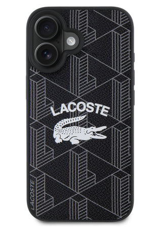 Lacoste Vintage iPhone 16 Plus Magsafe Uyumlu Kılıf Siyah  Lacoste