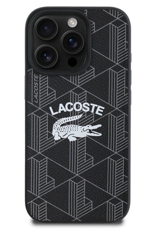 Lacoste Vintage iPhone 16 Pro Max Magsafe Uyumlu Kılıf Siyah  Lacoste