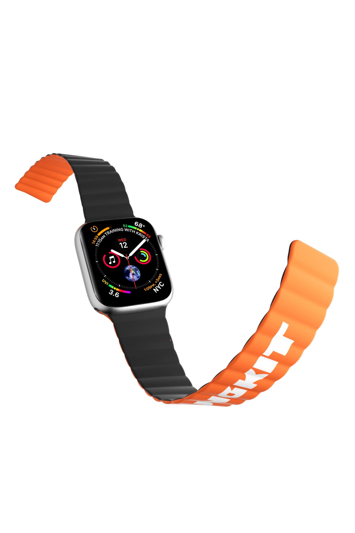 Youngkit Apple Watch Uyumlu Manyetik Mıknatıslı Minimalist Kordon Siyah  Youngkit