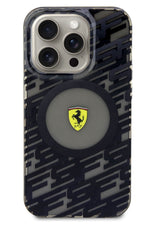 Ferrari iPhone 15 Pro Magsafe Uyumlu Multi SF Silikon Kılıf Siyah  Ferrari