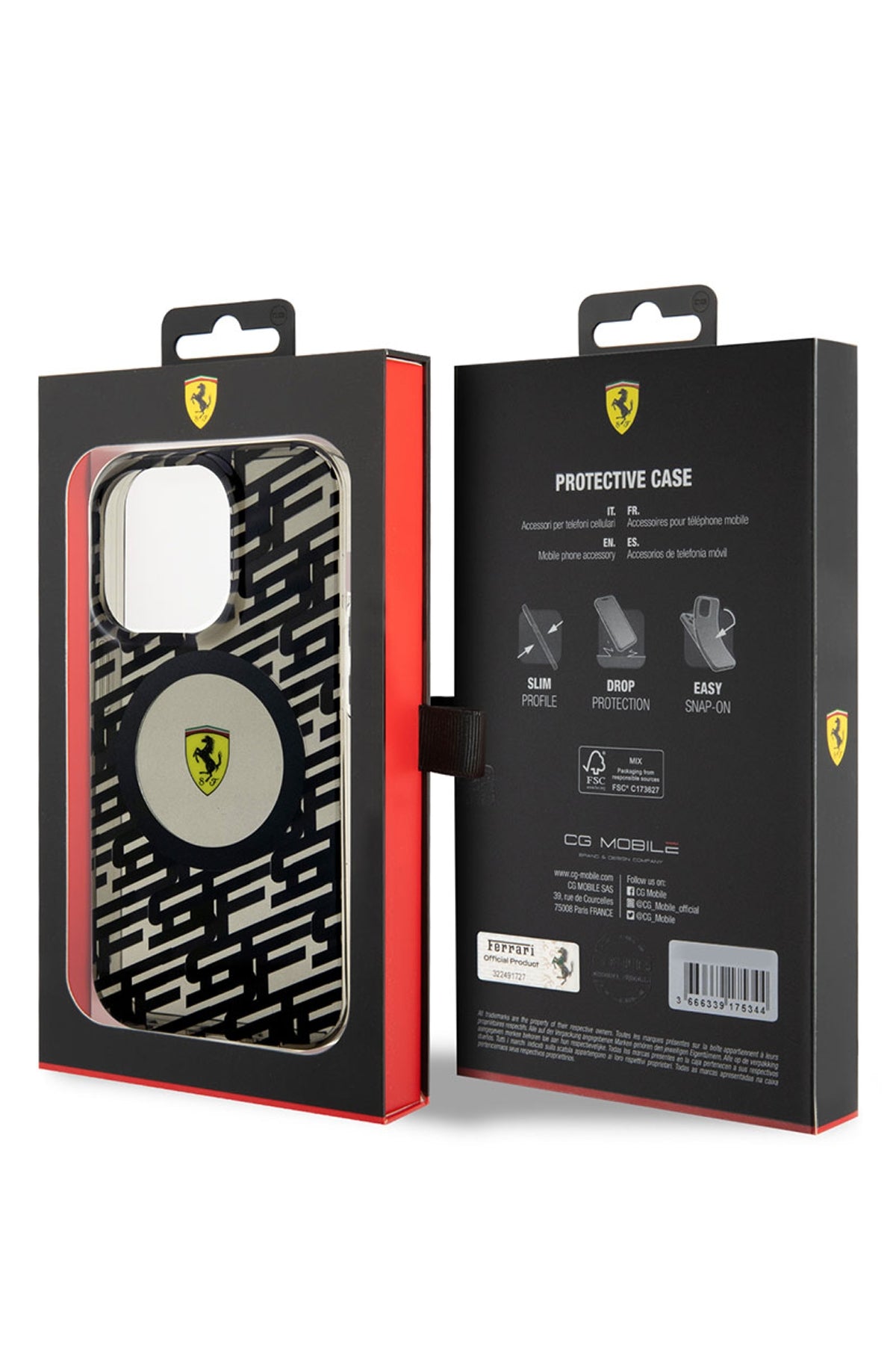 Ferrari iPhone 15 Pro Magsafe Uyumlu Multi SF Silikon Kılıf Siyah  Ferrari