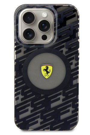 Ferrari iPhone 15 Pro Max Magsafe Uyumlu Multi SF Silikon Kılıf Siyah  Ferrari