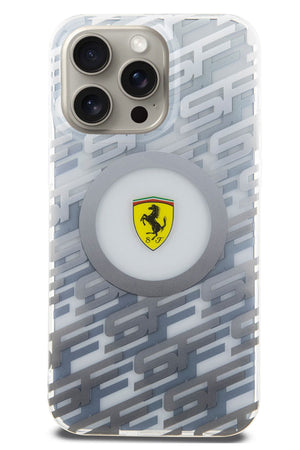 Ferrari iPhone 15 Pro Max Magsafe Uyumlu Multi SF Silikon Kılıf Gri  Ferrari