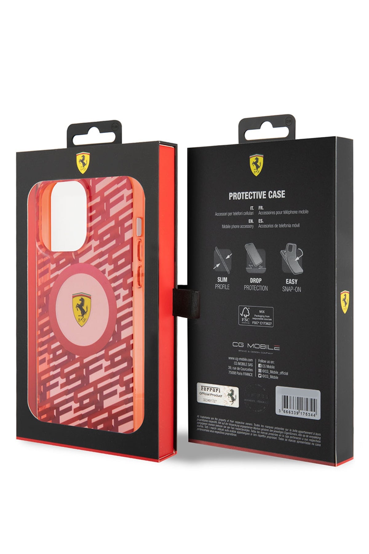 Ferrari iPhone 15 Pro Max Magsafe Uyumlu Multi SF Silikon Kılıf Kırmızı  Ferrari