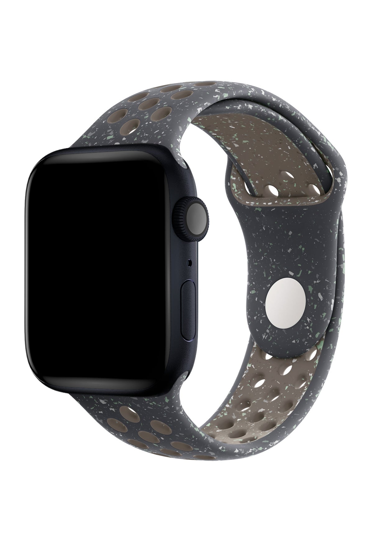 Perforated leather apple online watch band