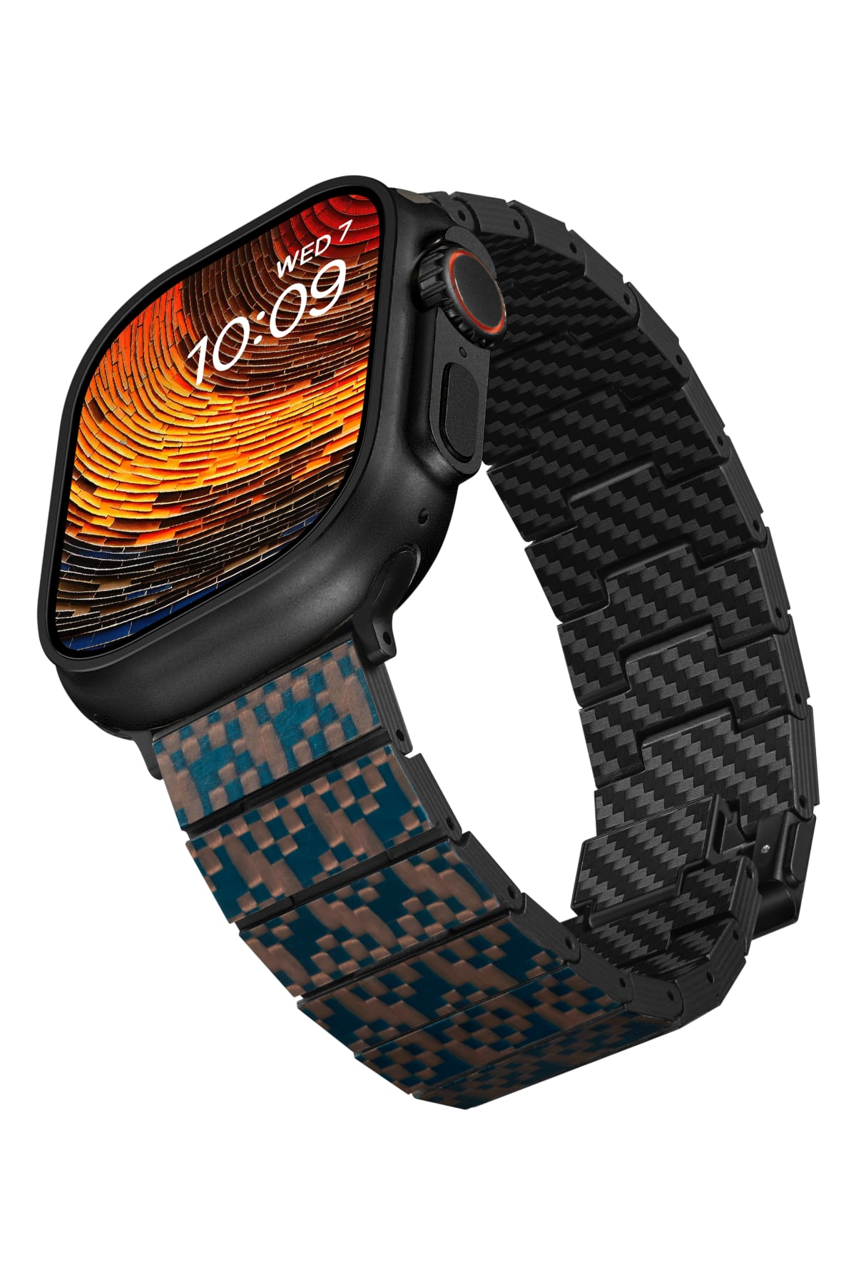 Pitaka Apple Watch Ultra Carbon Fiber Band Stairs