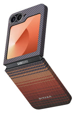 Pitaka Tactile Woven Galaxy Z Flip 6 MagSafe Uyumlu Aramid Fiber Kılıf Sunset  Pitaka