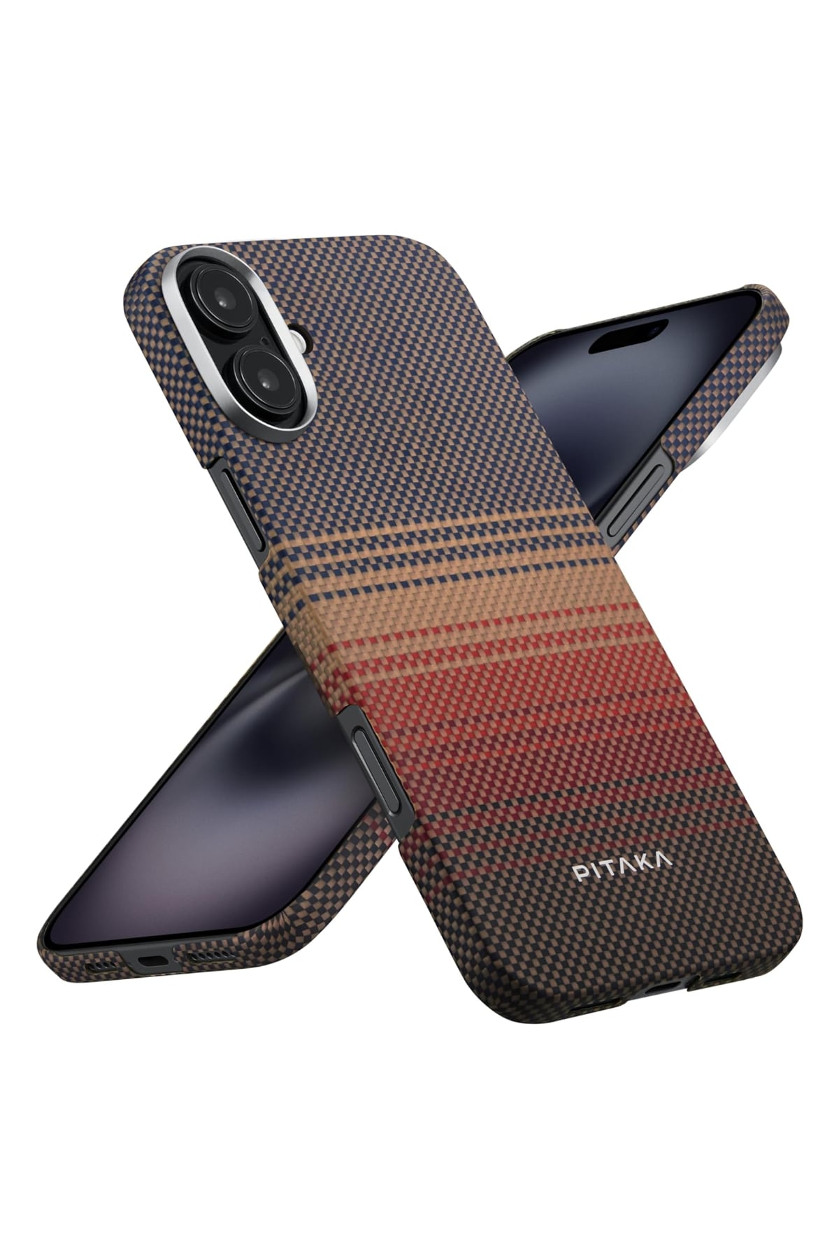 Pitaka Tactile Woven iPhone 16 Plus MagSafe Uyumlu Kılıf Sunset  Pitaka