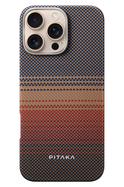 Pitaka Tactile Woven iPhone 16 Pro MagSafe Uyumlu Kılıf Sunset  Pitaka