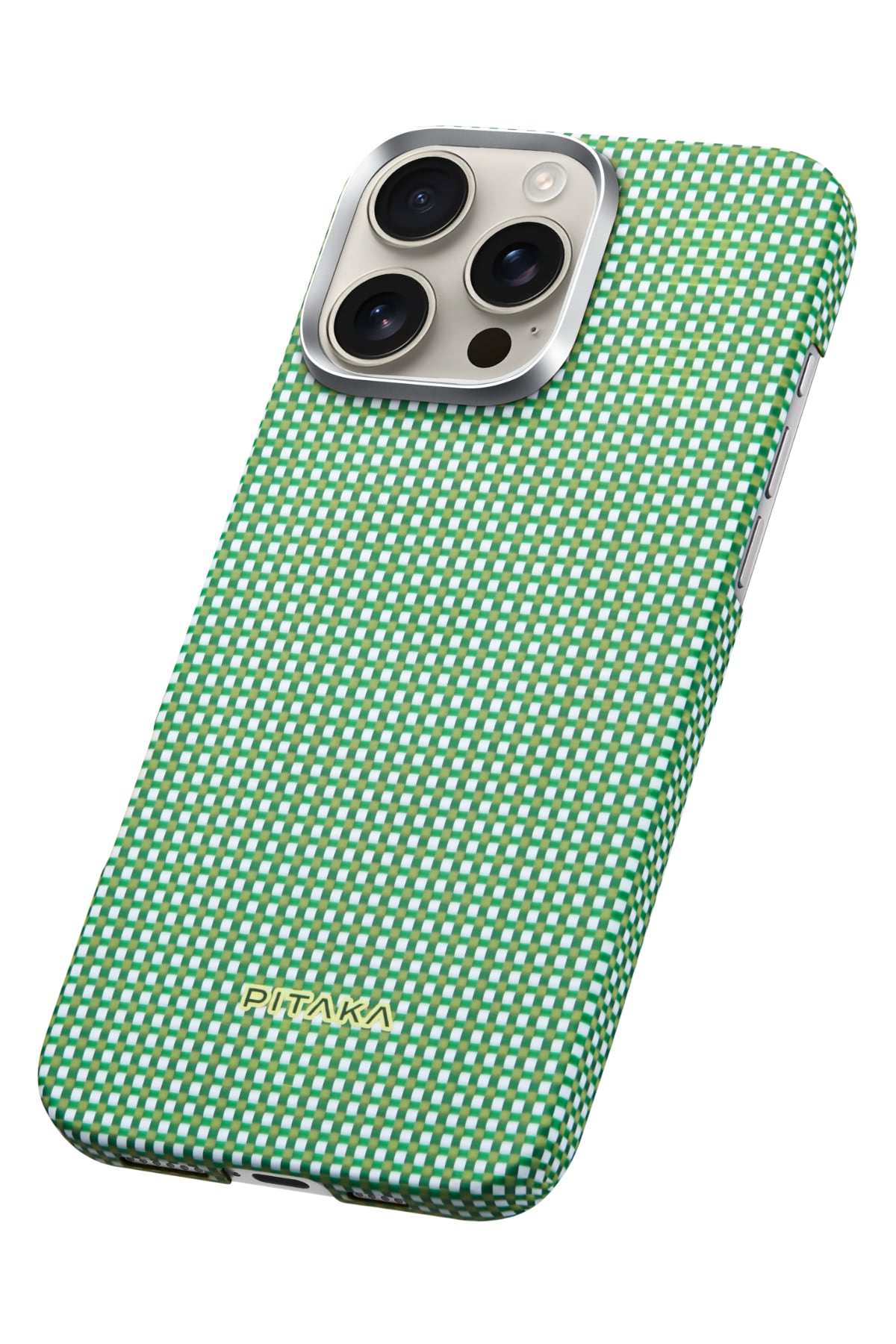 Pitaka Ultra Slim iPhone 16 Pro MagSafe Uyumlu Aramid Fiber Kılıf Forest Green  Pitaka