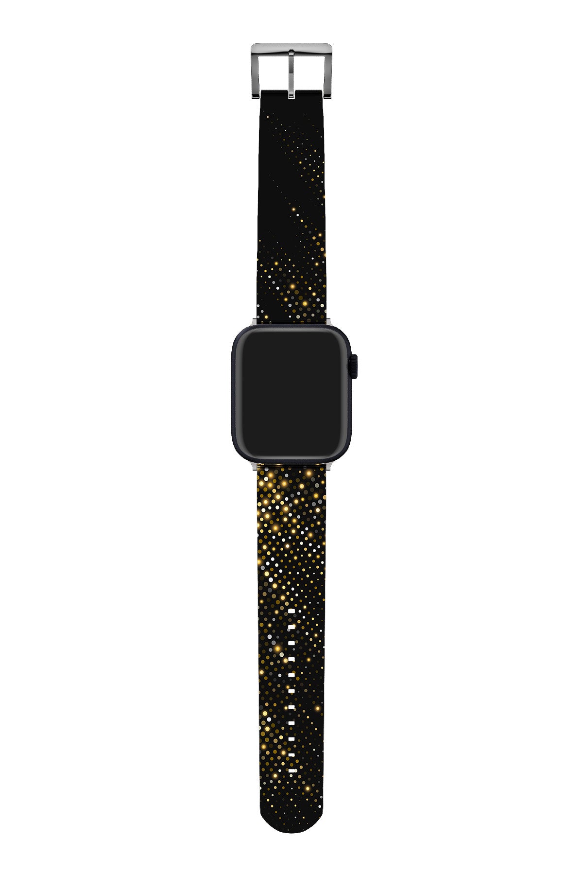 Black glitter silicone apple watch online band