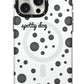 Youngkit Polka Dots iPhone 13 Pro Max Magsafe Uyumlu Kılıf Beyaz  Youngkit