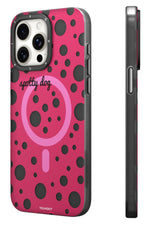 Youngkit Polka Dots iPhone 13 Pro Magsafe Uyumlu Kılıf Pembe  Youngkit