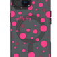 Youngkit Polka Dots iPhone 13 / 14 uyumlu Magsafe Kılıf Gri  Youngkit