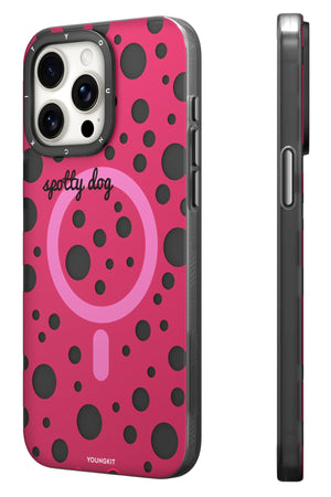 Youngkit Polka Dots iPhone 14 Pro Max Magsafe Uyumlu Kılıf Pembe  Youngkit