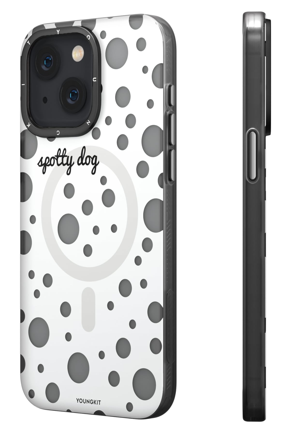 Youngkit Polka Dots iPhone 13 / 14 uyumlu Magsafe Kılıf Beyaz  Youngkit