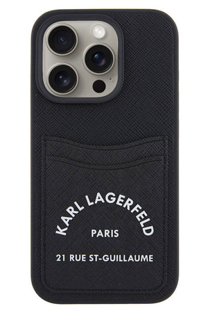 Karl Lagerfeld iPhone 15 Pro Max Uyumlu Saffiano Kartlıklı Kılıf Siyah  Karl Lagerfeld