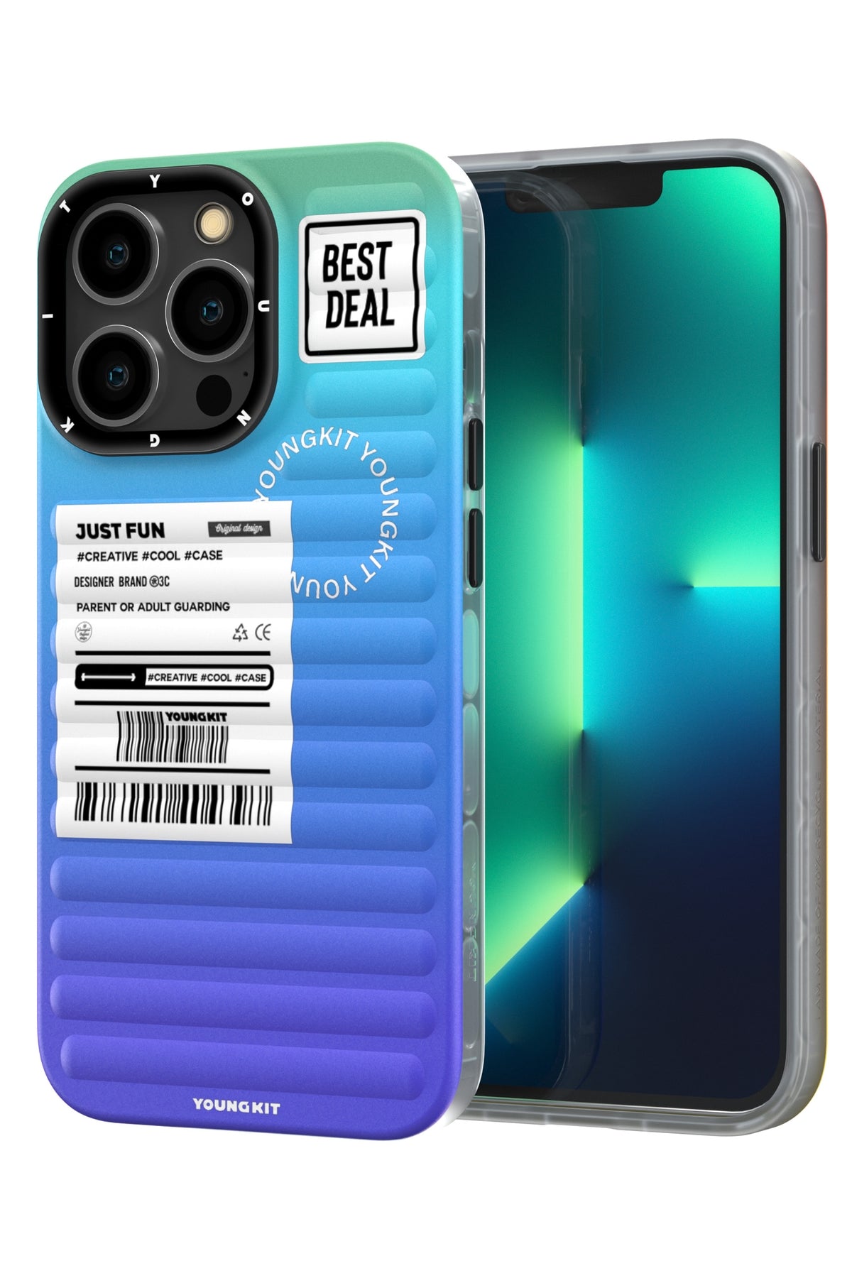 Youngkit Secret Color iPhone 13 Pro Mavi Kılıf  Youngkit