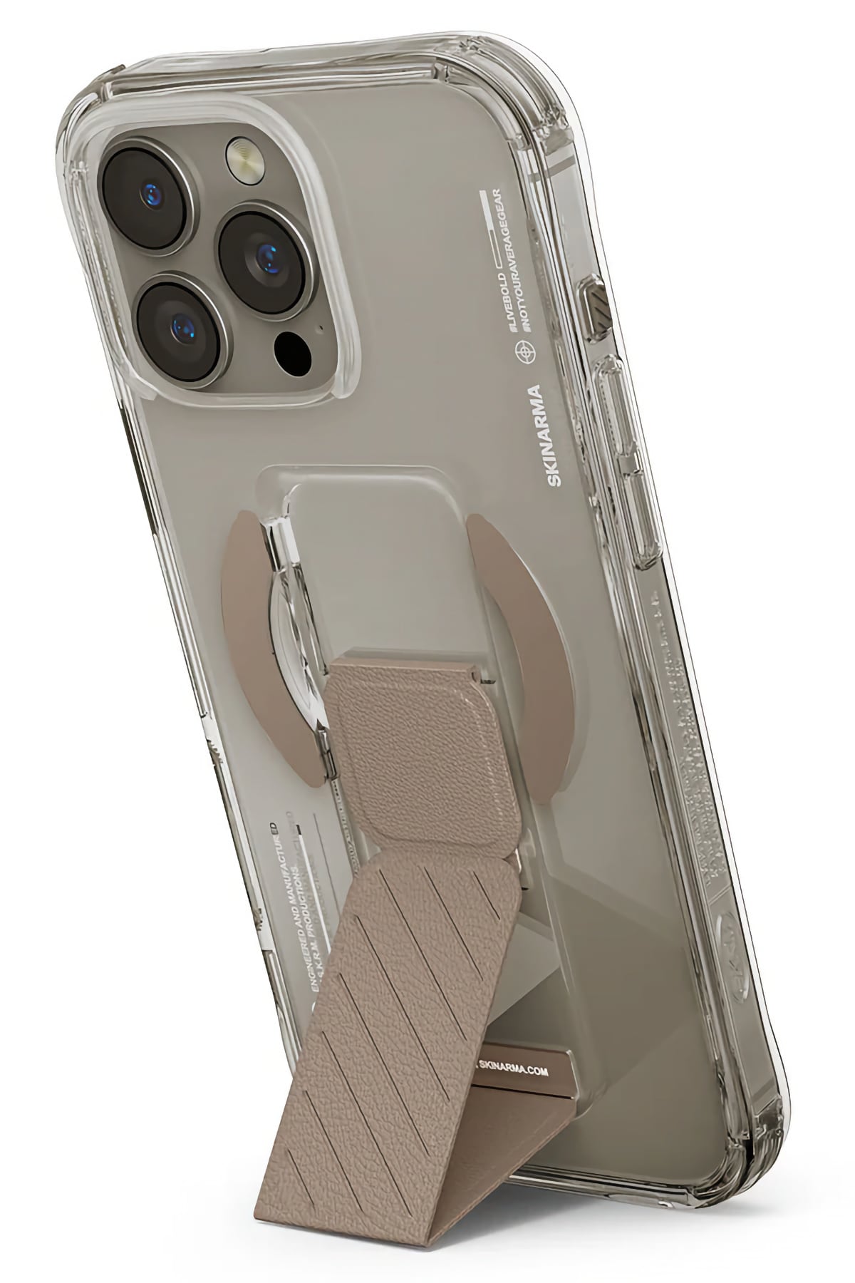 Skinarma Axon iPhone 16 Pro Magsafe Uyumlu Standlı Kılıf Gold  SkinArma