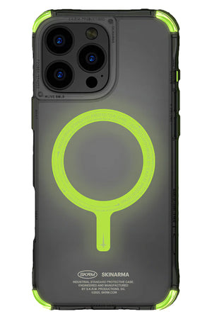 Skinarma Saido Niteglow iPhone 16 Pro Max Magsafe Uyumlu Kılıf Şeffaf Fosforlu  SkinArma