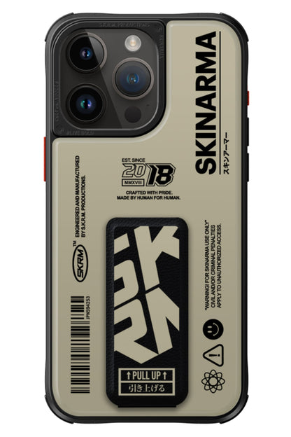 SkinArma Spunk iPhone 15 Pro Max Uyumlu Standlı Kılıf Krem  SkinArma