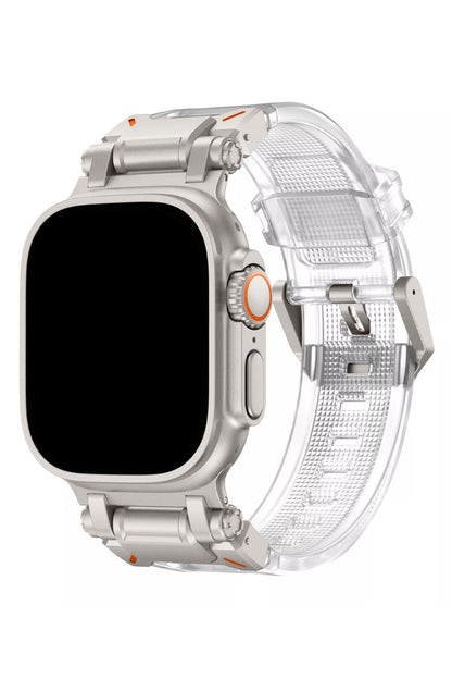 Apple Watch Uyumlu Defense Loop Silikon Kordon Starlight Clear  bikordon