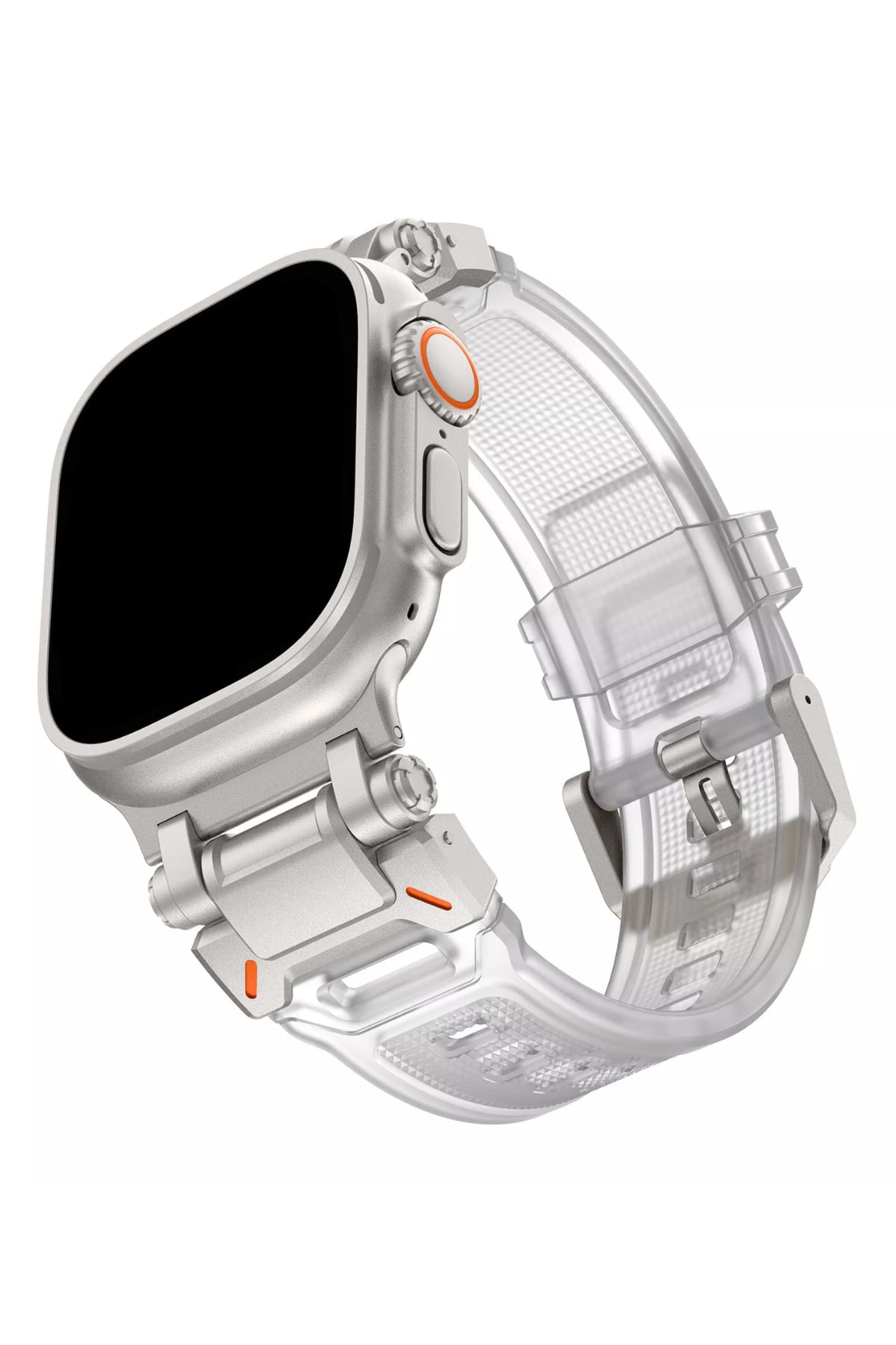 Apple Watch Uyumlu Defense Loop Silikon Kordon Starlight Clear  bikordon