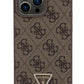 Guess iPhone 14 Pro Max Uyumlu 4G Desenli Strass Kılıf Kahverengi  Guess