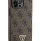 Guess iPhone 14 Pro Max Uyumlu 4G Desenli Strass Kılıf Kahverengi  Guess