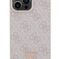 Guess iPhone 14 Pro Max Uyumlu 4G Desenli Strass Kılıf Pembe  Guess