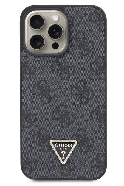 Guess iPhone 15 Pro Max Uyumlu 4G Desenli Strass Kılıf Siyah  Guess