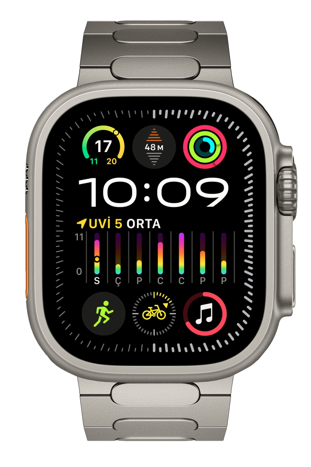 Titanova Apple Watch Uyumlu Titanyum Kordon Mat Starlight Bikordon