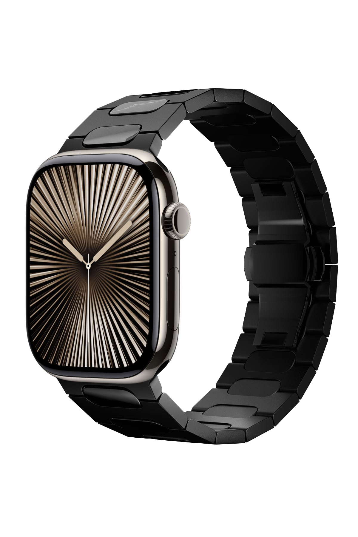 Titanova Apple Watch Uyumlu Titanyum Kordon Siyah Bikordon