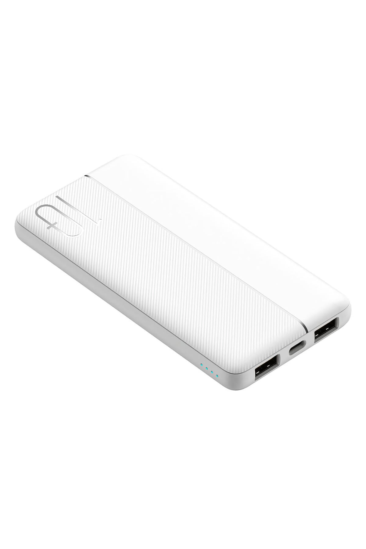 Wiwu Wi-P032 Dual USB-A ve Type-C PD LED Göstergeli Powerbank 10000mAh Beyaz  Wiwu