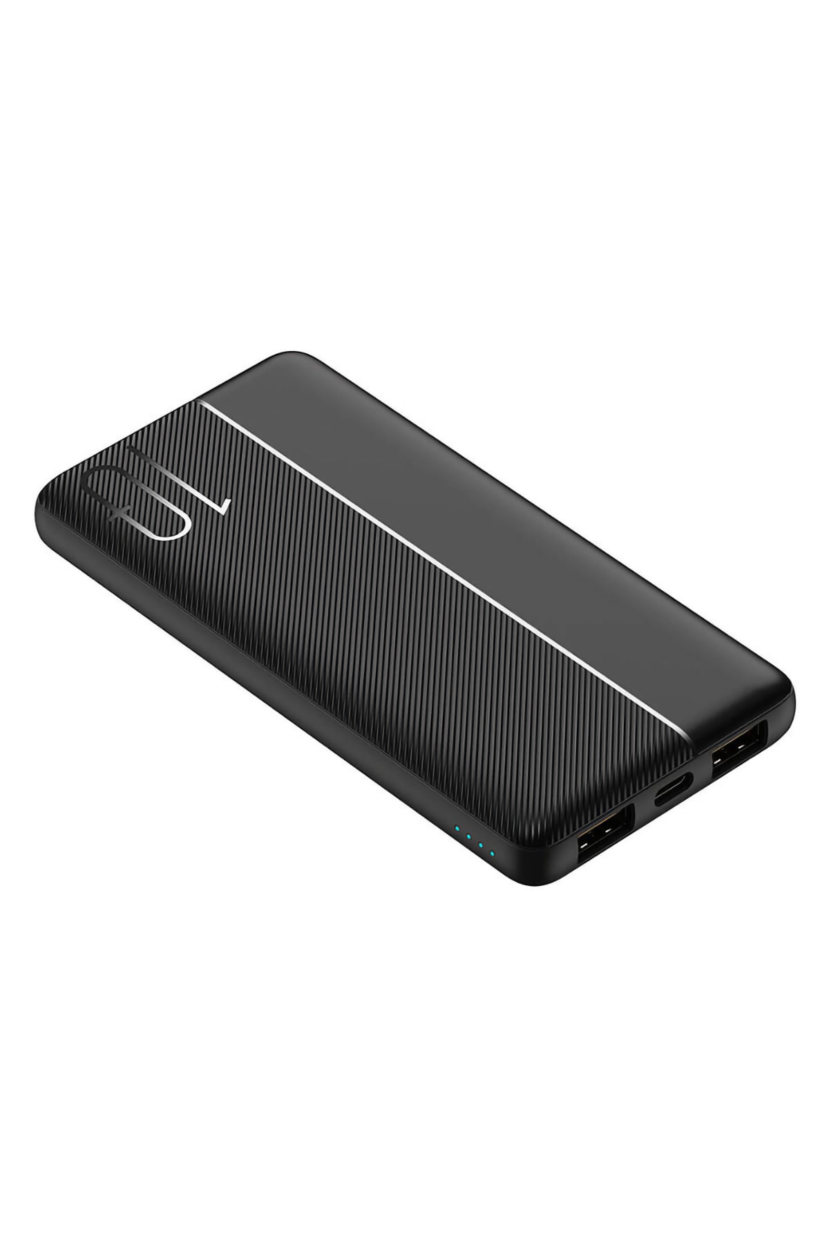 Wiwu Wi-P032 Dual USB-A ve Type-C PD LED Göstergeli Powerbank 10000mAh Siyah  Wiwu