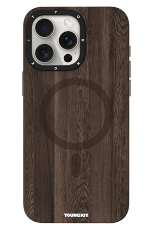 Youngkit Wood Forest iPhone 14 Pro Magsafe Uyumlu Kılıf Kahverengi  Youngkit